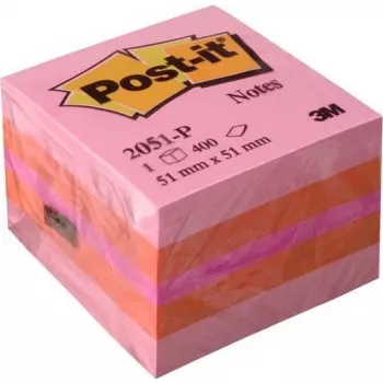 3M Post-it Notes notas adesivas mini cubos 51 x 51 mm rosa 2051-P