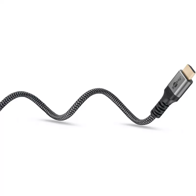 Goobay Plus Cabo HDMI High-Speed com Ethernet, 4K @ 60Hz (cinzento, 5 metros)