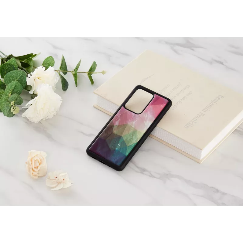 Capa de telemóvel de proteção iKins para Samsung Galaxy S20 Ultra — flor aquática preto