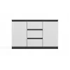 Cómoda 2 portas 3 gavetas top e shop M-MP-K-MAL-2D3S-ANTBIA — estrutura antracite, portas brancas, 1200×750×400 mm