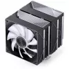 Arrefecedor de CPU Jonsbo CA80 Dual-Tower, 2× ventoinhas PWM de 120mm, ARGB, preto