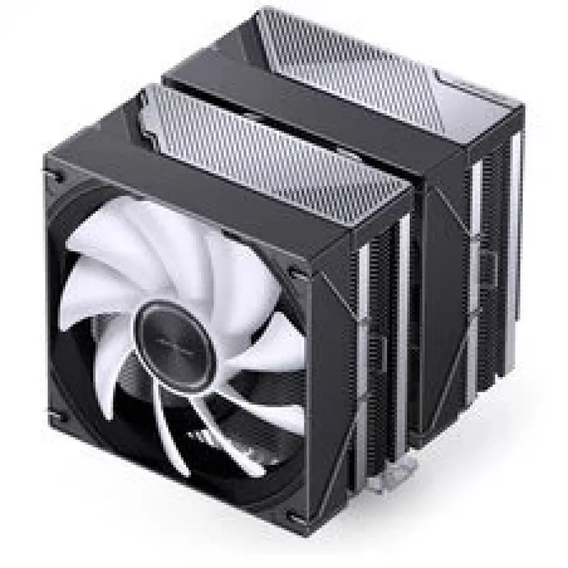 Arrefecedor de CPU Jonsbo CA80 Dual-Tower, 2× ventoinhas PWM de 120mm, ARGB, preto