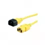 Cabo de ligação de aparelhos ROLINE IEC 320 C14 - C13 amarelo 1,8m