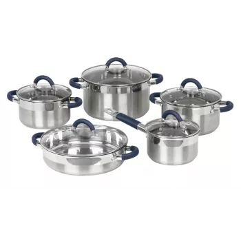 Conjunto de panelas Jata BC10 em aço inoxidável 5 peças