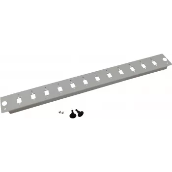 Tampa frontal para montagem em rack caixa de derivação helos 19 polegadas 48,3 cm (257711) cinzento