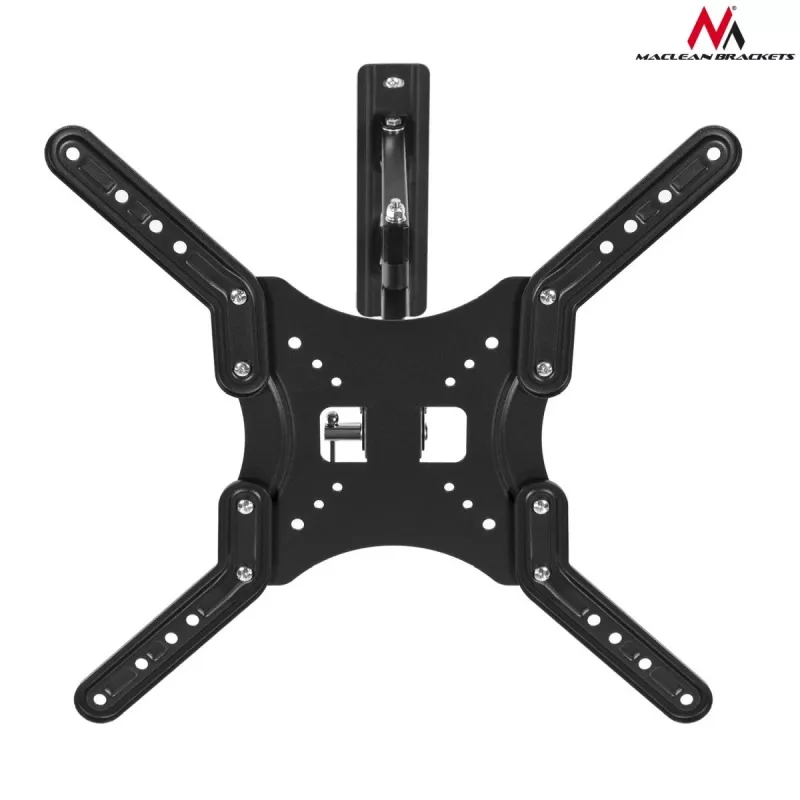 Suporte de parede para TV Maclean MC-759 para ecrãs de 13–55 polegadas, capacidade de carga 30 kg, VESA 75x75–400x400, inclinável e profundidade ajustável