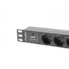 Unidade de distribuição de energia (PDU) Lanberg PDU-03F-0200-BK 1U preto 3 saídas AC (PDU-03E-0200-IEC-BK)