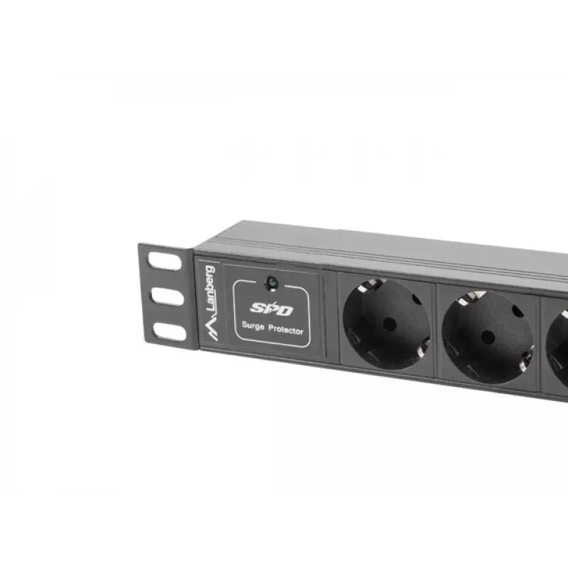Unidade de distribuição de energia (PDU) Lanberg PDU-03F-0200-BK 1U preto 3 saídas AC (PDU-03E-0200-IEC-BK)