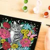 Conjunto de pintar por números Ravensburger CreArt Pixie Cold Cat (modelo 25855) – conjunto de pintura em tela