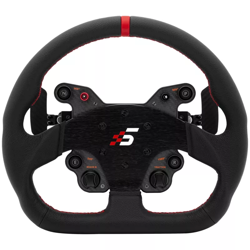 Volante de simracing Simagic GT1-SD Pele, volante removível para sim-rigs, punho em pele, disposição de furos compatível