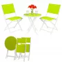 Conjunto de mobiliário de jardim Black Forest pequeno, duas cadeiras + mesa branca e verde