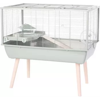 Gaiola ZOLUX Neolife 80 verde para hamsters – metal/plástico, 780×480×750 mm, espaçamento da grelha 9 mm