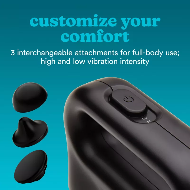 Pistola de massagem vibratória portátil HoMedics HHP-120BK – massajador de percussão compacto recarregável