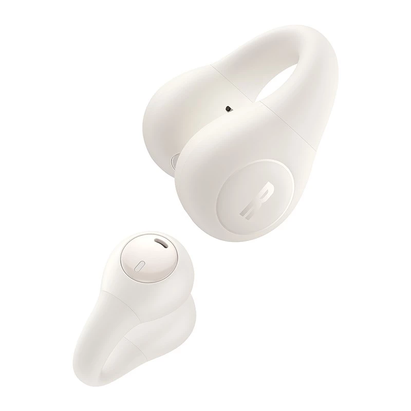 Headset Baseus Bass 15 Clip open-ear True Wireless Stereo (TWS) in-ear chamadas/música Bluetooth branco