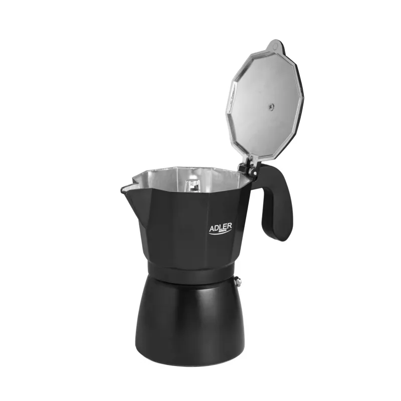 Máquina de café expresso Adler AD 4421 — bomba de 15 bar, caixa preta