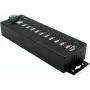 Hub USB Exsys EX-1170HMVS 10 portas metal calha DIN com proteção ESD de 15 kV
