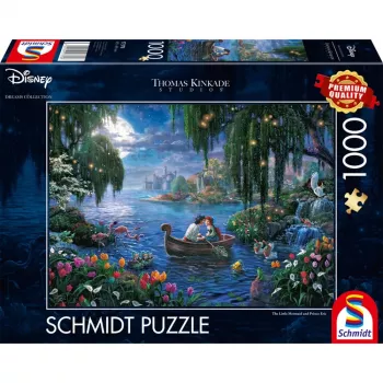 Puzzle Schmidt Spiele Thomas Kinkade Studios Disney Dreams Collection A Pequena Sereia e o Príncipe Eric 1000 peças