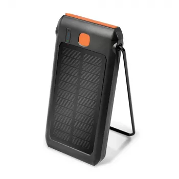 Logilink - Powerbank solar - Lanterna - Li-Pol - 10000 mAh - 18 Watt - 3 A - PD 2.0, QC 3.0, Ultra Fast Charge - 2 portas de saída (USB Type-A, USB-C de 24 pinos) - no cabo: USB (PA027