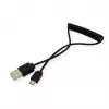 ROLINE cabo espiral USB 2.0 - A - Micro B - ST/ST 1,0 m - blindado - USB 2.0 Type Micro B - 1 mm - cabo espiral (11.02.8317)