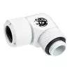 Conector BitsPower BP-DWE90RMLA12 — conector em latão de 90°, branco, Ø 12 mm