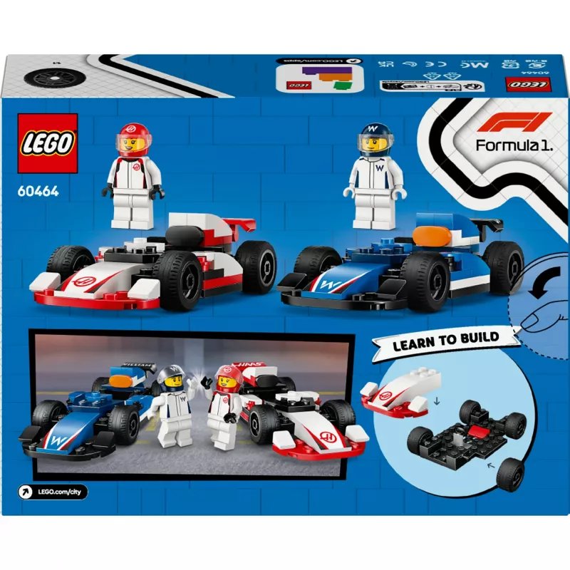 LEGO CITY 60464 F1 - Williams Racing & Haas F1 Carro de corrida