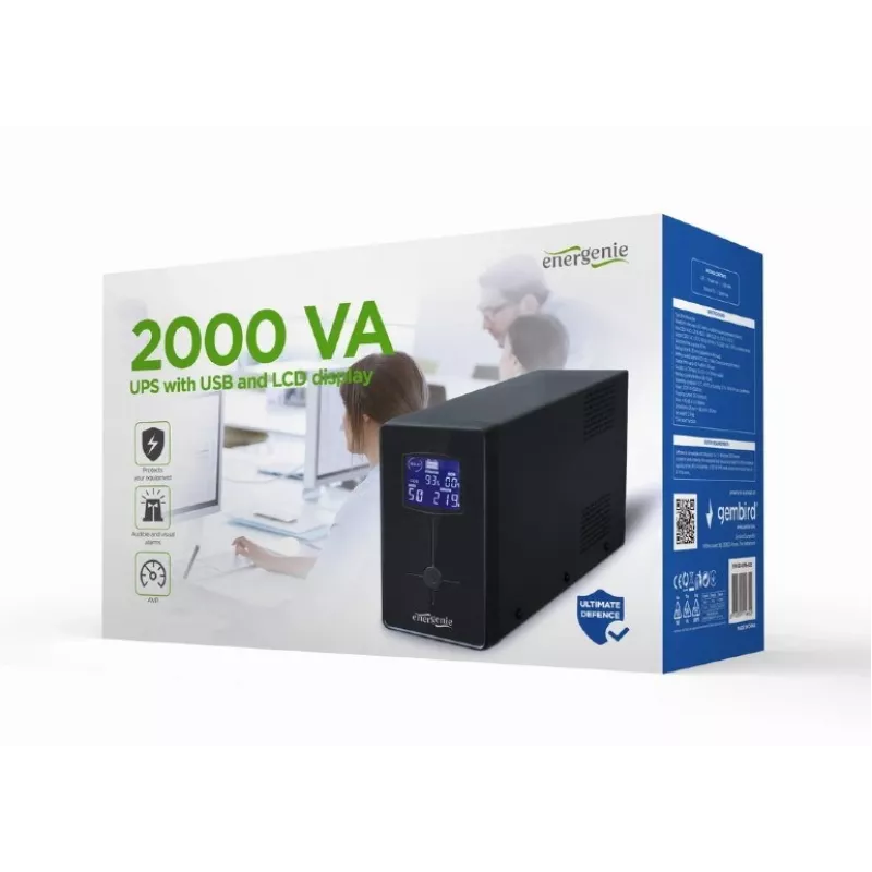 UPS (fonte de alimentação ininterrupta) Gembird EG-UPS-035 Line-Interactive 2 kVA 1200 W 5 saídas AC