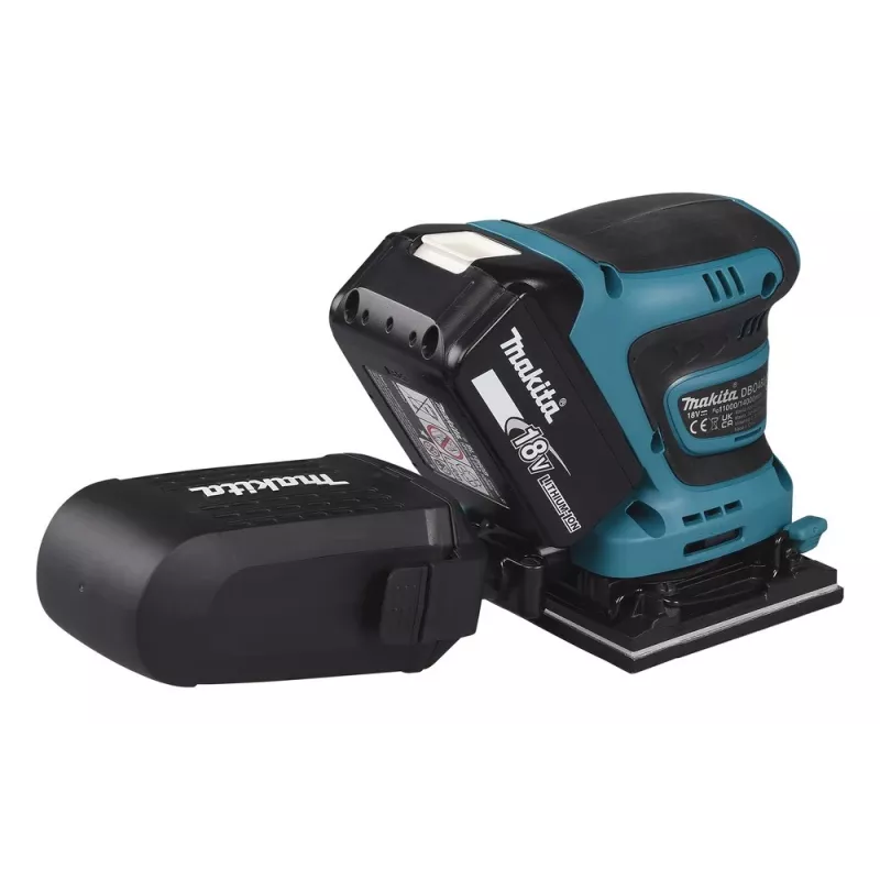 Lixadora orbital excêntrica portátil Makita DBO480Z, 14000 OPM, preto, azul, 210 W