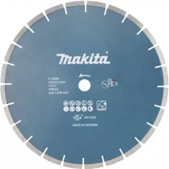 Makita E-12996 Disco de diamante para rebarbadora de corte CE001G/CE001GZ, 355 mm