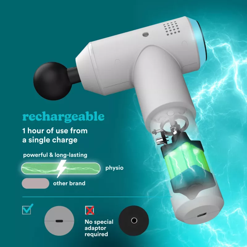 Pistola de massagem de percussão HoMedics PGM-150-EU — dispositivo portátil de terapia de percussão