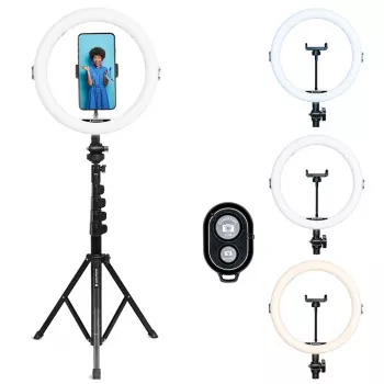 Agfa Arl11xl Ring Light LED Ring 11 polegadas + tripé + telecomando