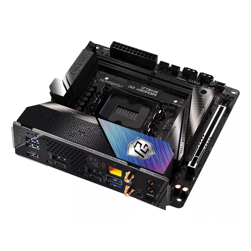 Motherboard ASRock Phantom Gaming Z890I Nova WiFi — Intel Z890, LGA 1851, Mini-ITX, DDR5, 2x M.2, Wi‑Fi 6E/7, LAN 5Gb, Thunderbolt