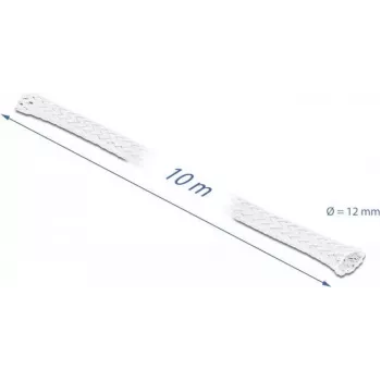 Manga trançada DeLOCK 20804 10 m x 12 mm branca
