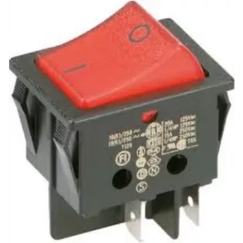 Interruptor de balancim Bachmann 924.099 preto vermelho 2P