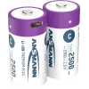 Ansmann ANS 1313-0004 - bateria Li-Ion C Baby 2300 mAh 1,5 V pack de 2 - pilha recarregável