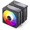 Arrefecedor de CPU Jonsbo CA80 Dual-Tower, 2× ventoinhas PWM de 120mm, ARGB, preto