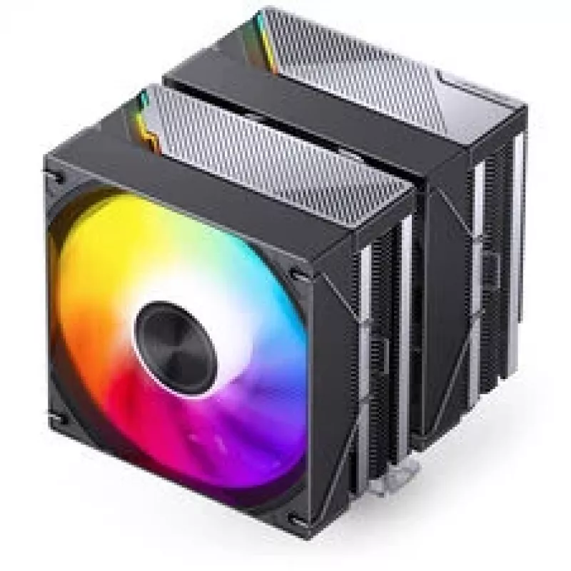 Arrefecedor de CPU Jonsbo CA80 Dual-Tower, 2× ventoinhas PWM de 120mm, ARGB, preto