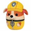 PAW Patrol Rubble Squish peluche, brinquedo oficial da popular série de desenhos animados, peluche macio para crianças a partir de 1 ano, 30 cm