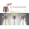 Candeeiro de mesa recarregável Beper P201UTP103, interruptor tátil, 2 W