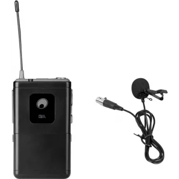 Microfone lavalier Omnitronic UHF-E Series transmissor de bolso 529,7 MHz