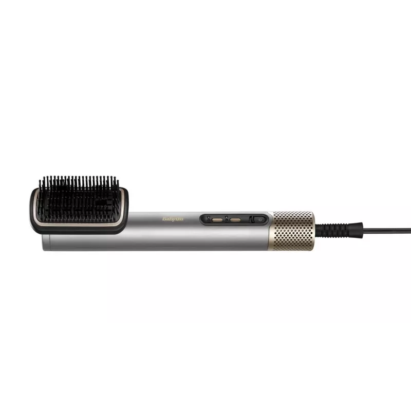 Conjunto de styling de cabelo BABYLISS AS6555E — tecnologia Airflow, 4 níveis de calor, cabo de 2,5 m, prateado/dourado