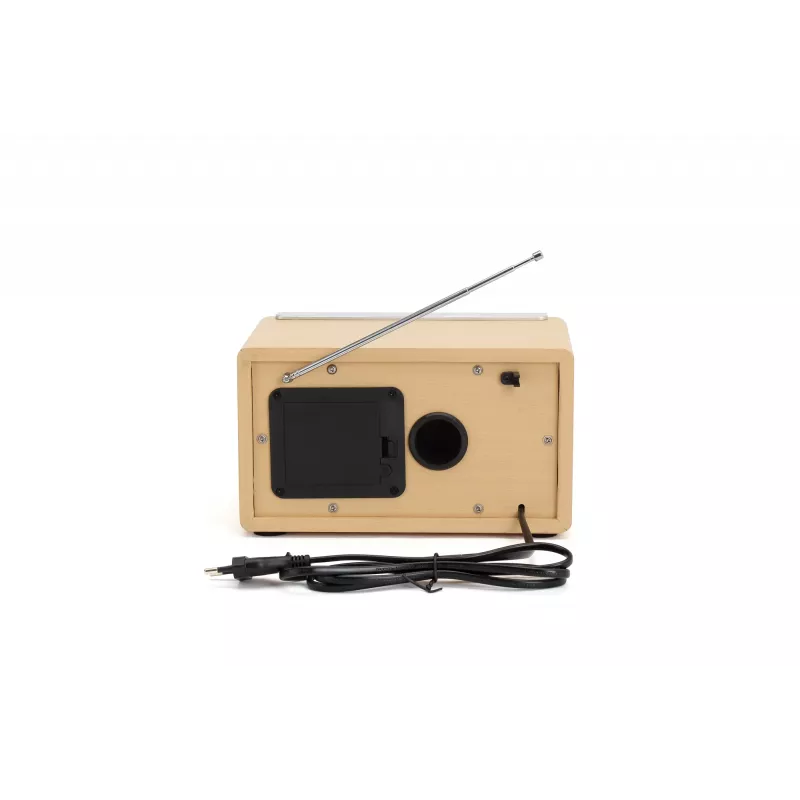Rádio pessoal Denver TR-63LW analógico bambu, prateado