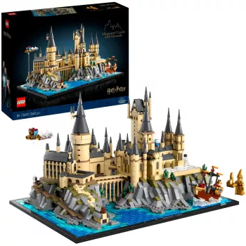 LEGO 76419 Harry Potter Castelo de Hogwarts e Terrenos, grande conjunto para adultos com locais icónicos: Grande Salão, Câmara dos Segredos e mais, Dia dos Namorados
