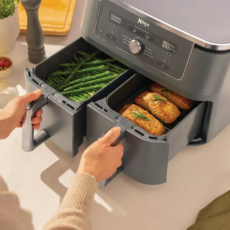 Fritadeira de ar quente Ninja DZ400EU 9,5 L 2470 W Cinzento Double