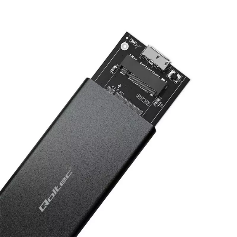 Caixa para SSD M.2 SATA QOLTEC 51854 USB 3.0 sem ferramentas