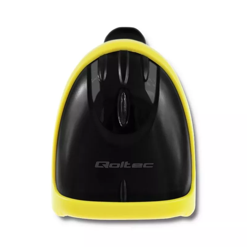 Qoltec 50867 leitor laser de códigos de barras 1D/2D, USB, preto