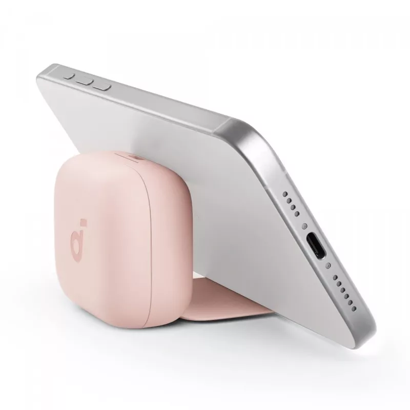 Headset Anker P30i headset sem fios in-ear para chamadas e música, USB Type-C, Bluetooth, rosa claro