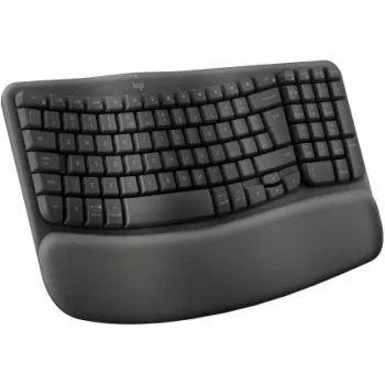 Teclado Logitech Wave Keys Office RF Wireless + Bluetooth QWERTY US International grafite