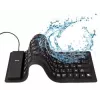 Teclado de silicone USB+PS/2 preto