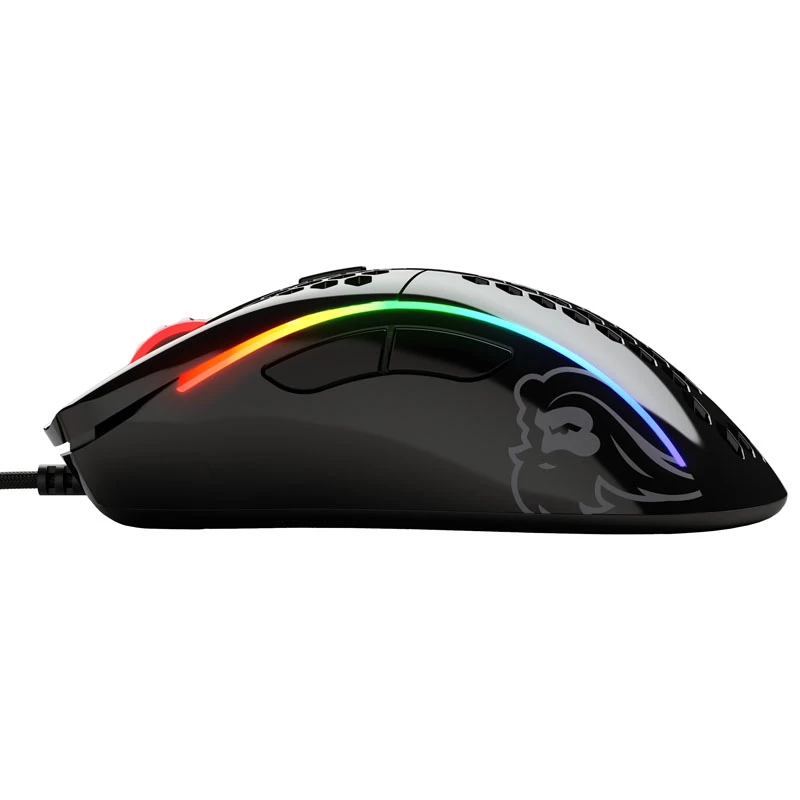 Rato Glorious Gaming Glorious Model D Glossy (preto), destro, ótico, USB Type-A, 12000 DPI, 1 ms, preto