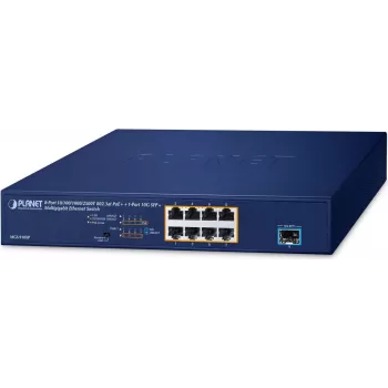 Switch não gerido PLANET MGS-910XP 2.5G Ethernet 8 portas PoE